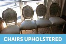 Dinning chairs upholstered in Los Angeles